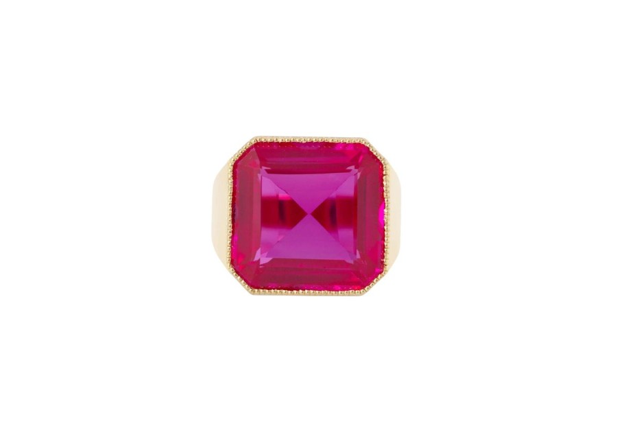 Accessories Judith Leiber | Gem Signet Ring Pink