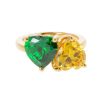 Accessories Judith Leiber | Toi Et Moi Ring Yellow Green