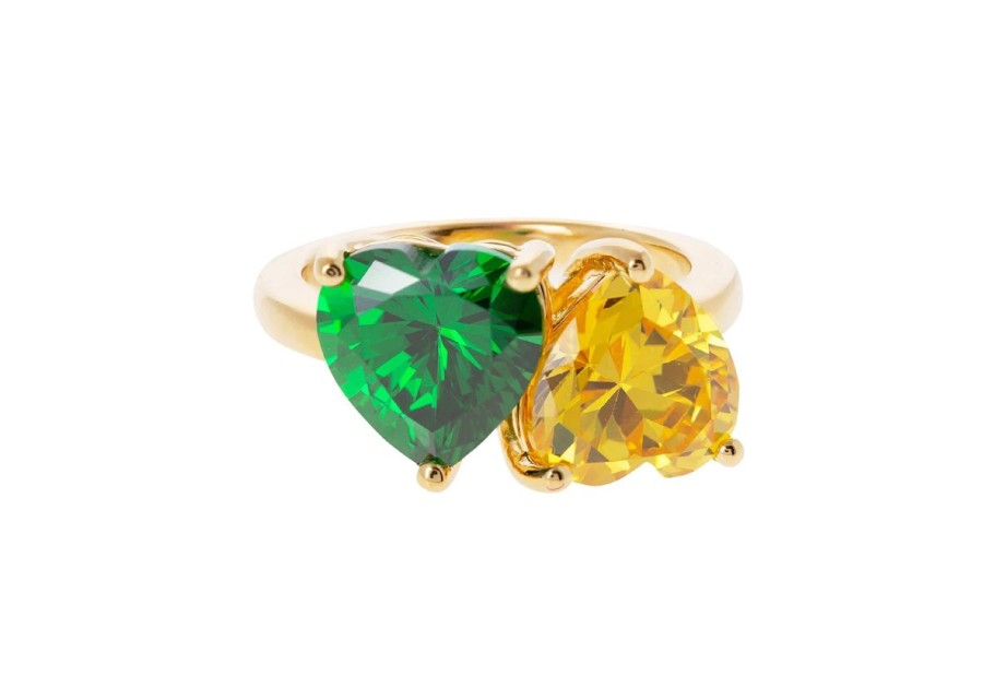 Accessories Judith Leiber | Toi Et Moi Ring Yellow Green