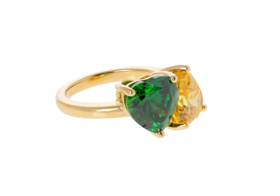 Accessories Judith Leiber | Toi Et Moi Ring Yellow Green