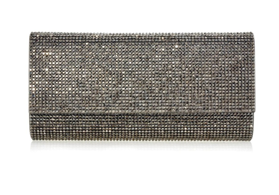 Handbags Judith Leiber | Perry Crystal Clutch Gray