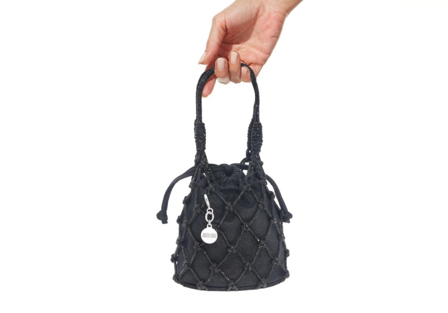 Handbags Judith Leiber | Sparkle Net Pouch Black