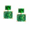 Accessories Judith Leiber | Rectangle Drop Earrings Green