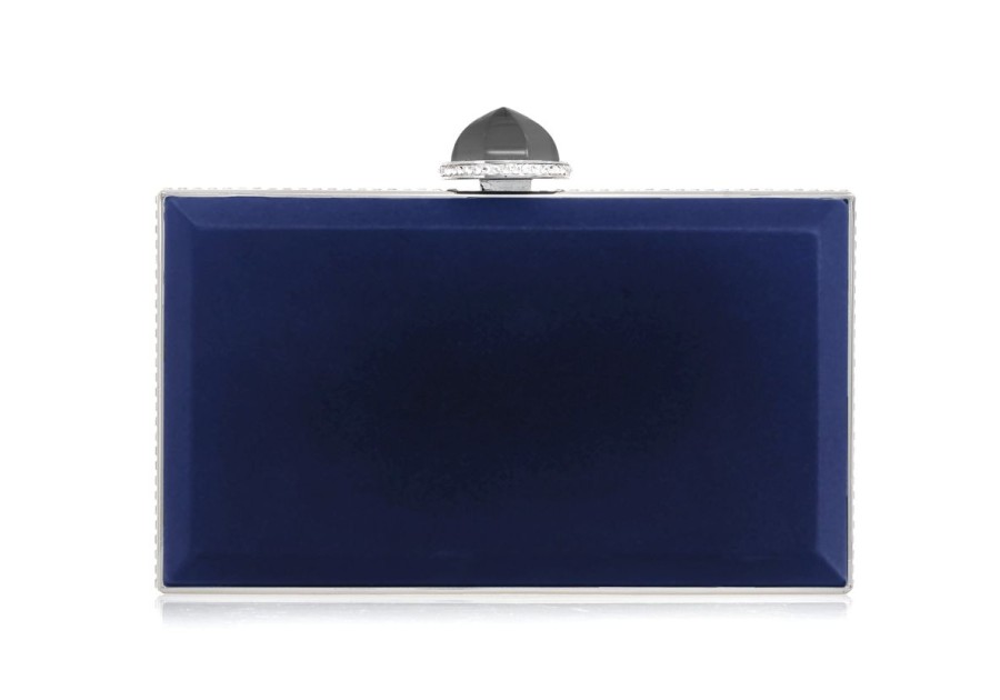 Handbags Judith Leiber | Skylar Satin Navy