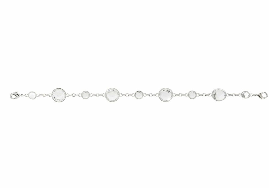 Accessories Judith Leiber | Round Jeweled Chain Silver