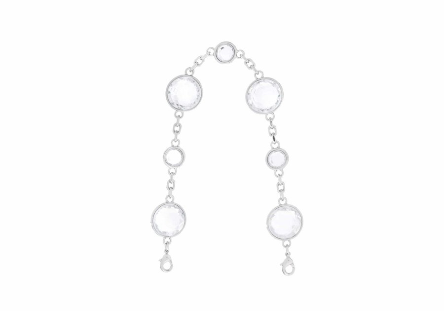 Accessories Judith Leiber | Round Jeweled Chain Silver