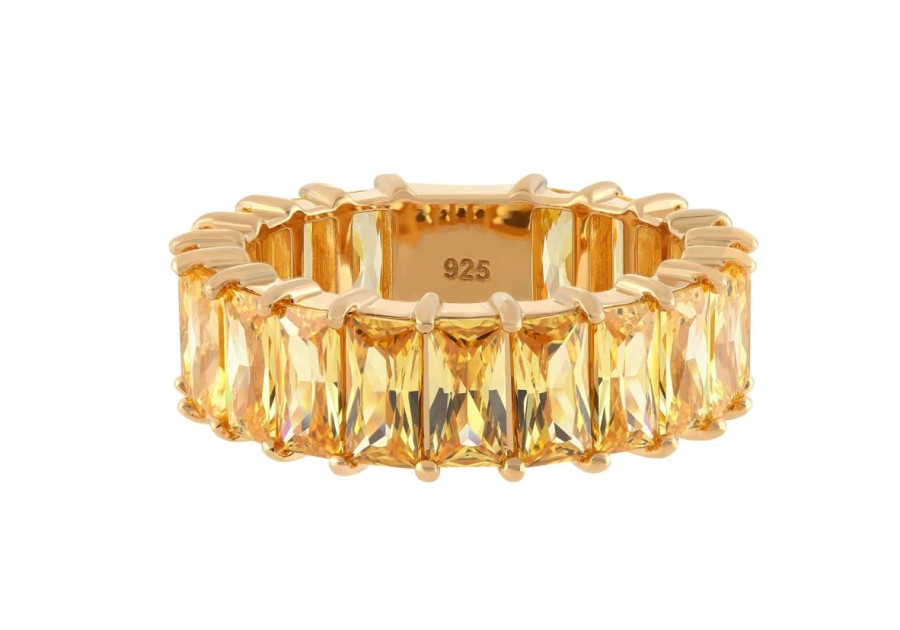 Accessories Judith Leiber | Baguette Eternity Ring Yellow