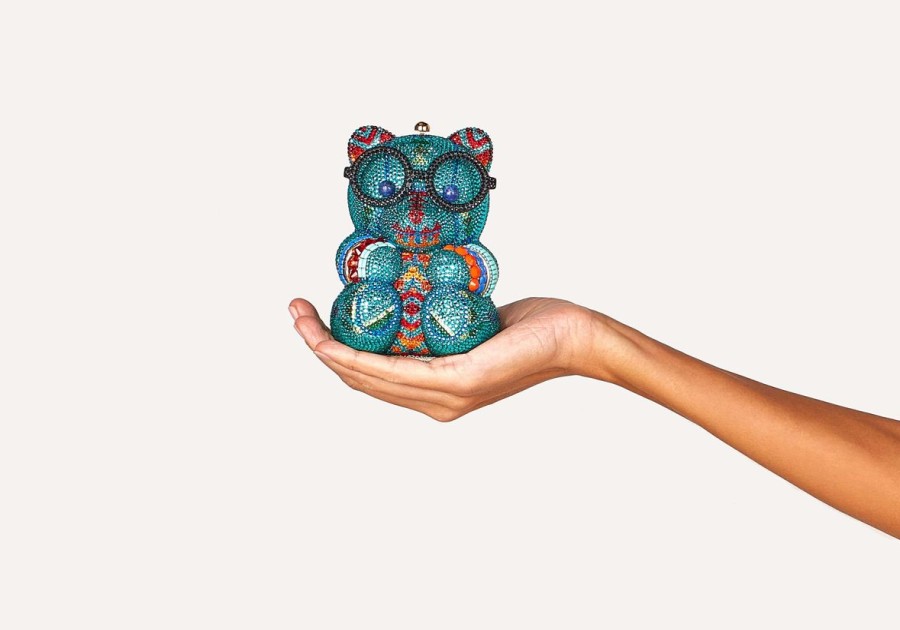 Handbags Judith Leiber | Turquoise Teddy Bear