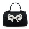 Handbags Judith Leiber | Satin Bow Top Handle Black