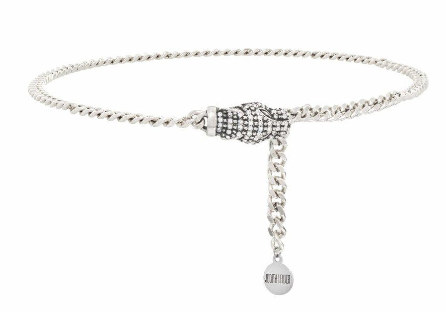 Accessories Judith Leiber | Pave Wildcat Head Chain Belt