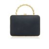 Accessories Judith Leiber | Satin Mini Rounded Rectangle Black