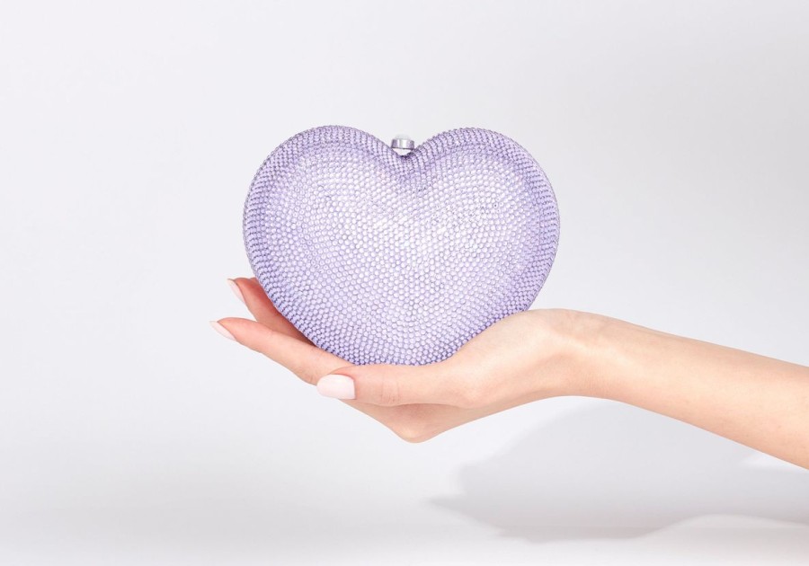 Handbags Judith Leiber | L'Amour Petit Coeur Violet