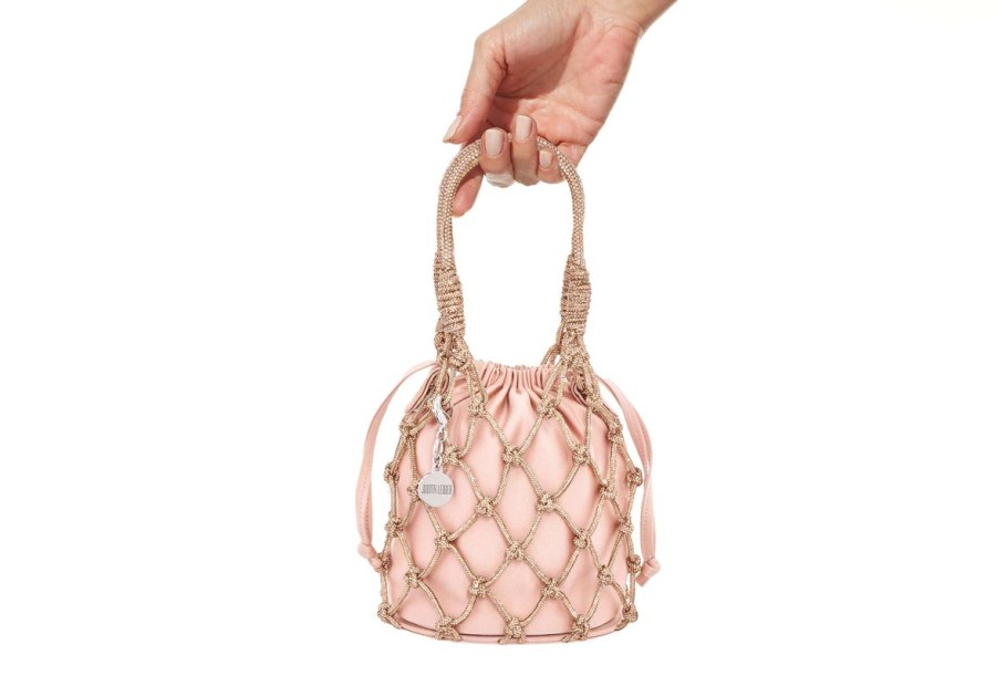 Handbags Judith Leiber | Sparkle Net Pouch Rose Gold