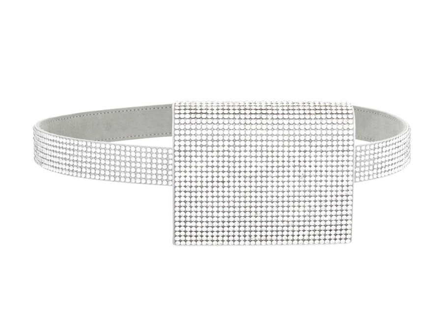 Accessories Judith Leiber | Mini Wallet Belt Silver