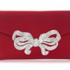 Handbags Judith Leiber | Satin Bow Envelope Red