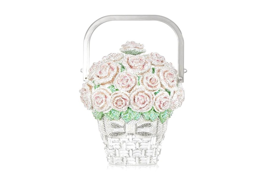 Handbags Judith Leiber | Basket Of Roses Blush Bouquet