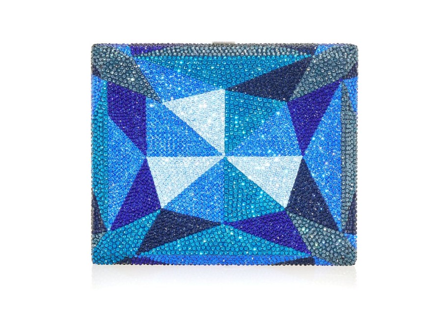 Handbags Judith Leiber | Sapphire Square Gem Clutch