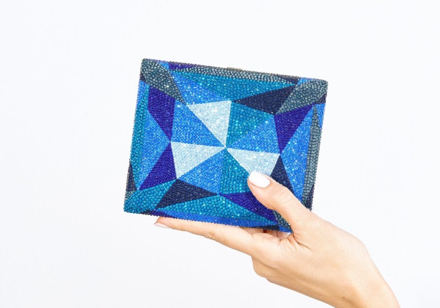 Handbags Judith Leiber | Sapphire Square Gem Clutch