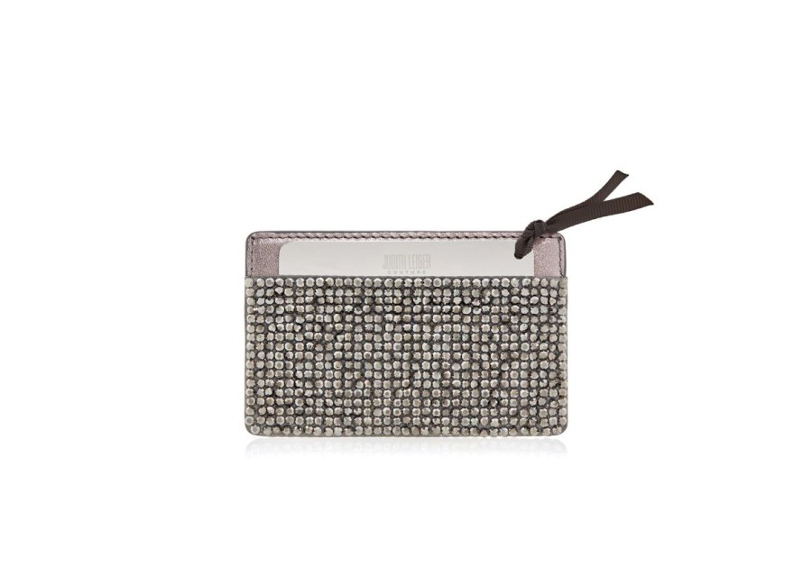 Accessories Judith Leiber | Crystal Card Case Gray