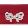 Handbags Judith Leiber | Satin Bow Envelope Red