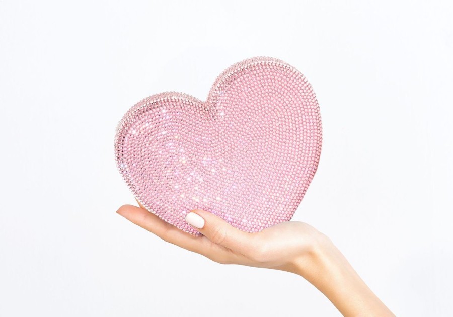 Handbags Judith Leiber | Heart Clutch Pink