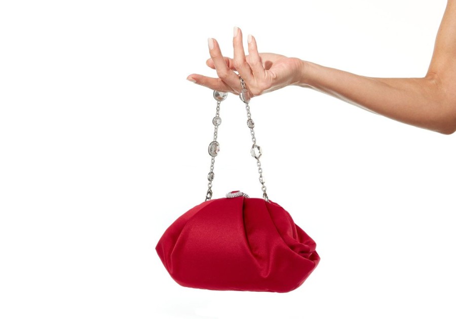 Handbags Judith Leiber | Gemma Satin Crimson