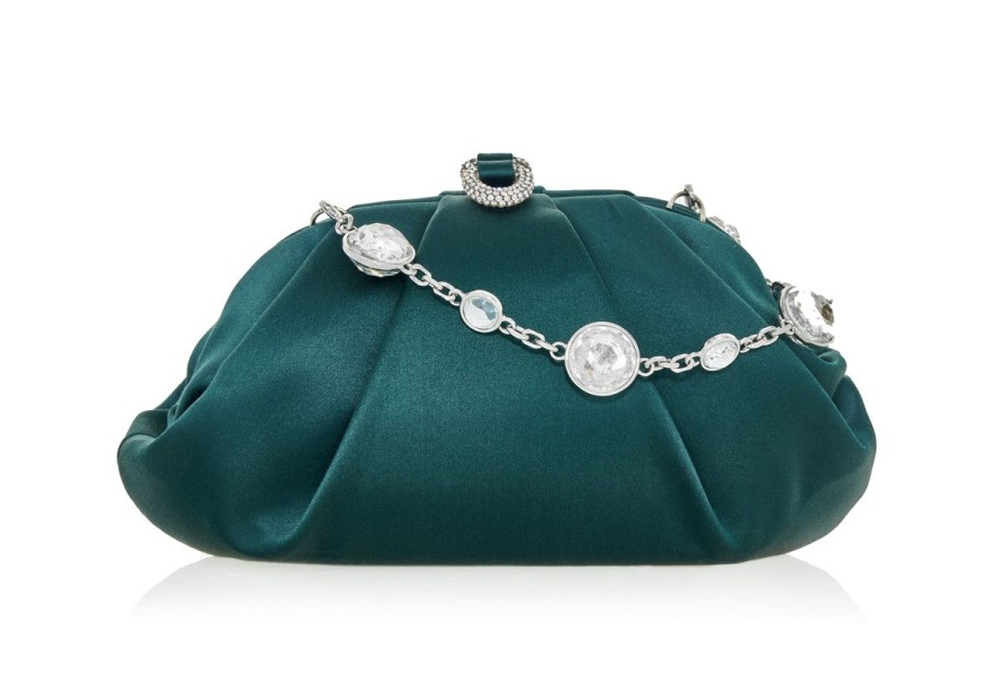 Handbags Judith Leiber | Gemma Satin Emerald