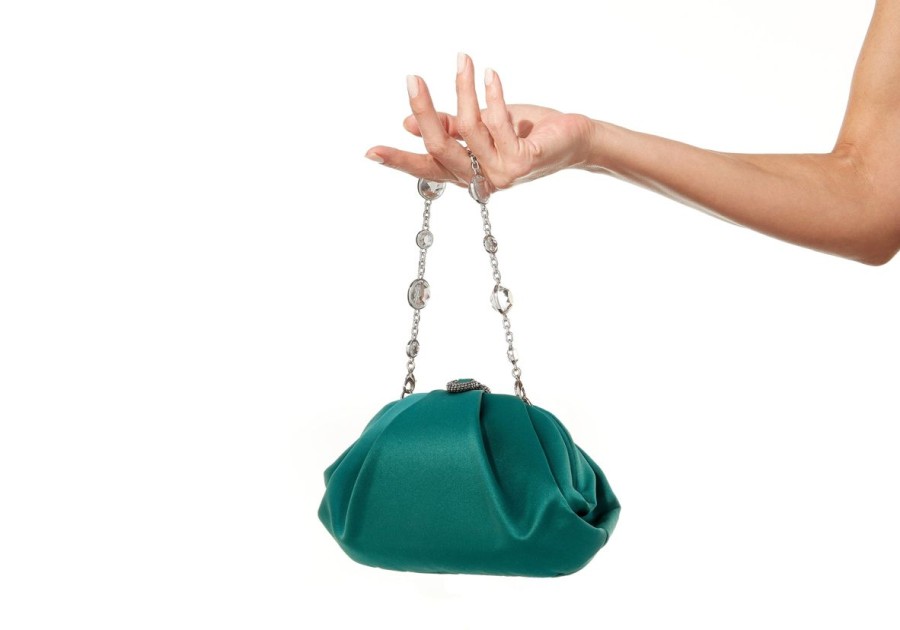 Handbags Judith Leiber | Gemma Satin Emerald