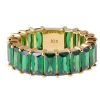 Accessories Judith Leiber | Baguette Eternity Ring Green