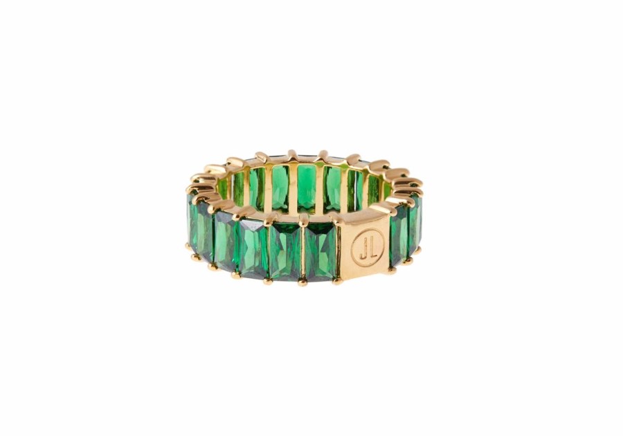 Accessories Judith Leiber | Baguette Eternity Ring Green