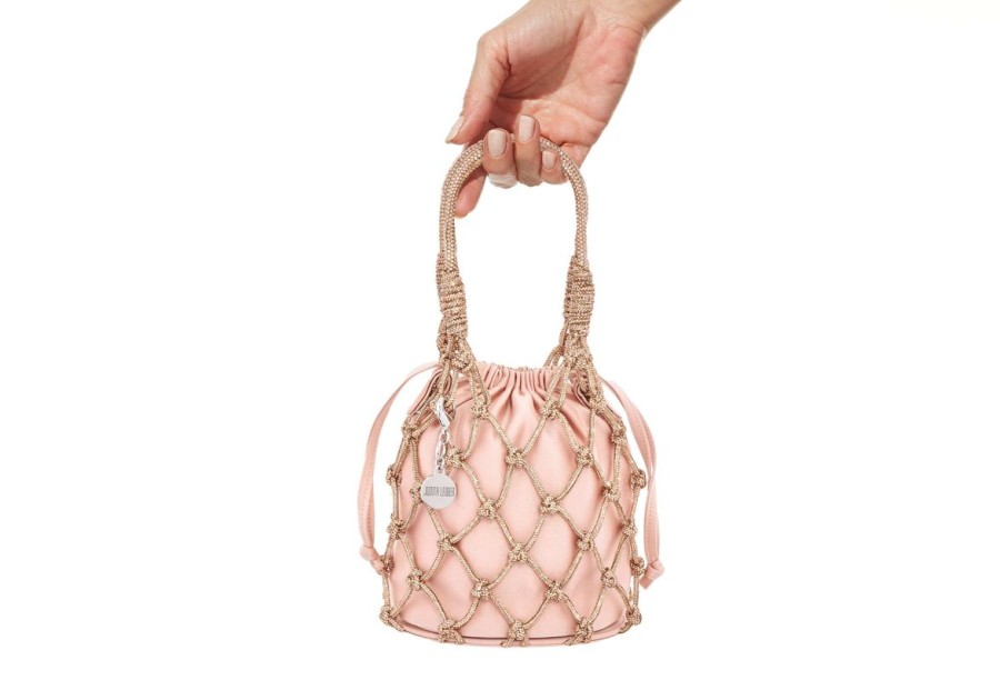 Handbags Judith Leiber | Sparkle Net Pouch Rose Gold