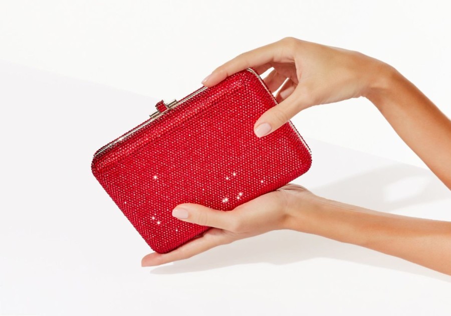 Handbags Judith Leiber | Classic Slim Slide Red