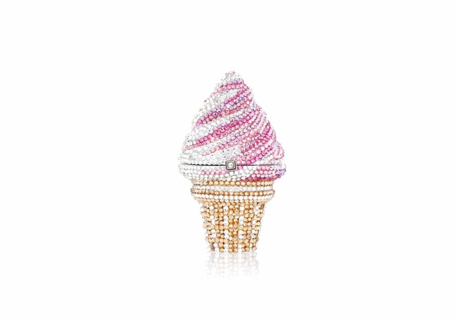 Accessories Judith Leiber | Ice Cream Cone Pillbox Strawberry Twist