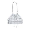 Handbags Judith Leiber | Ruffle Pouch Silver