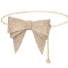 Accessories Judith Leiber | Soft Bow Belt Champagne