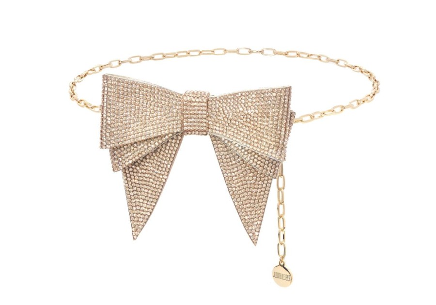 Accessories Judith Leiber | Soft Bow Belt Champagne