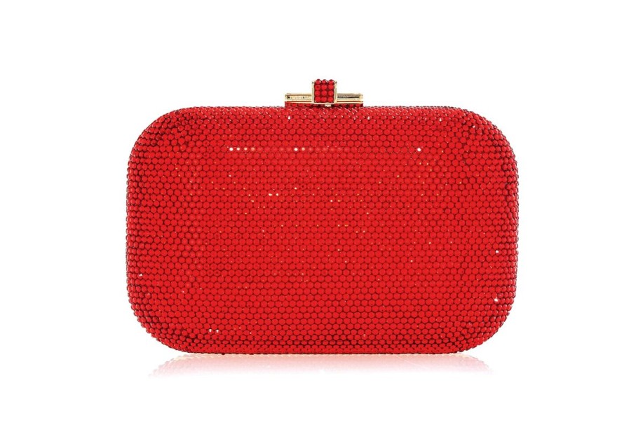 Handbags Judith Leiber | Classic Red Slide Lock