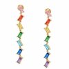 Accessories Judith Leiber | Zig Zag Rectangle Drop Earrings