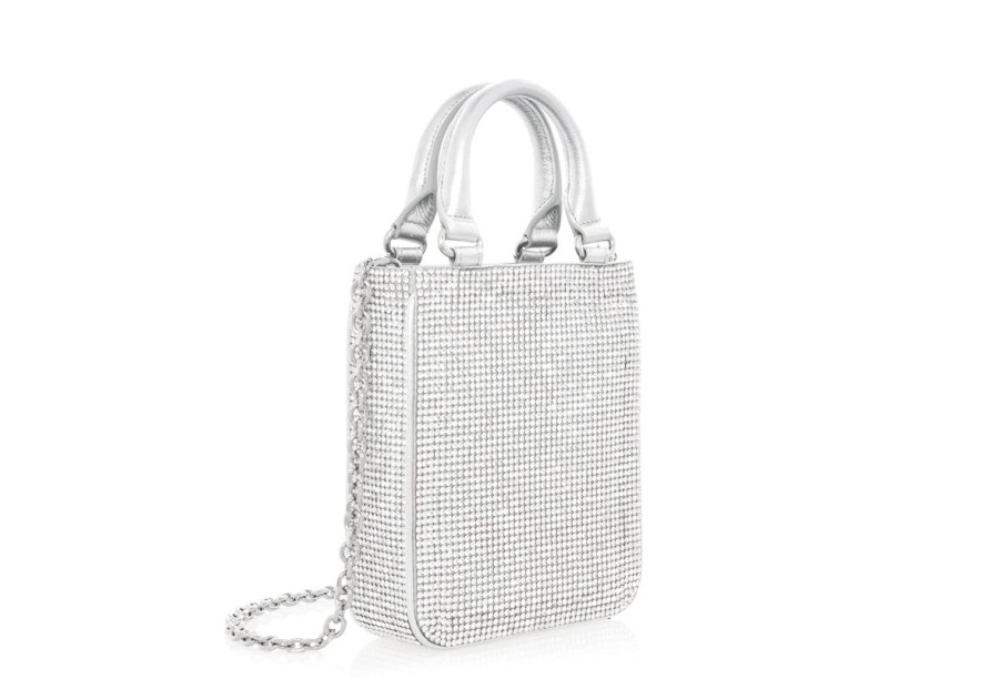 Handbags Judith Leiber | Mini Tote Crystal Silver