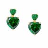 Accessories Judith Leiber | Heart Drop Earrings Green