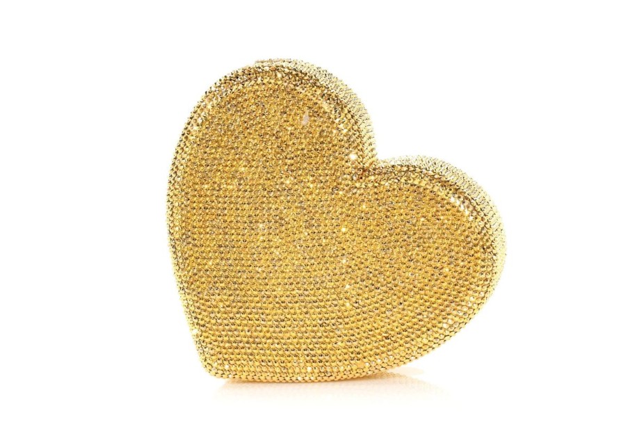 Handbags Judith Leiber | Heart Clutch Gold