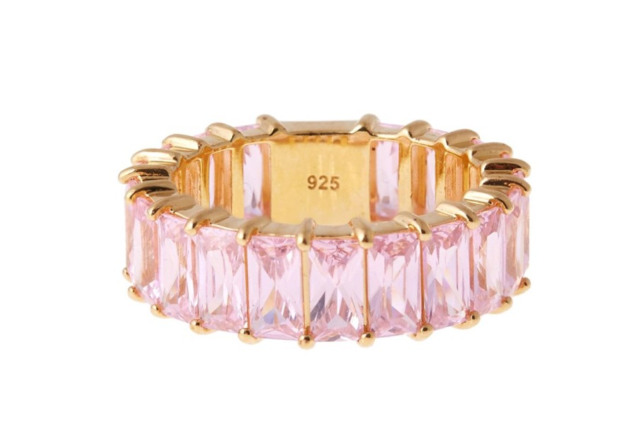 Accessories Judith Leiber | Baguette Eternity Ring Pink