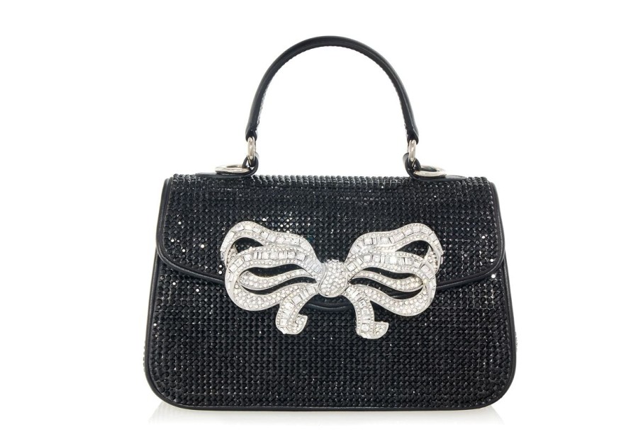 Handbags Judith Leiber | Crystal Bow Top Handle Black