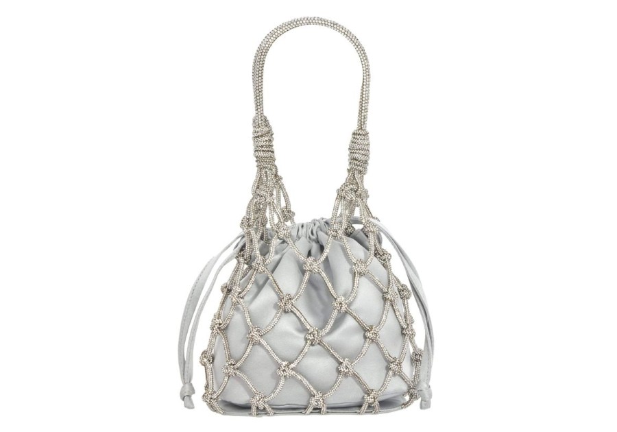 Handbags Judith Leiber | Sparkle Net Pouch Silver