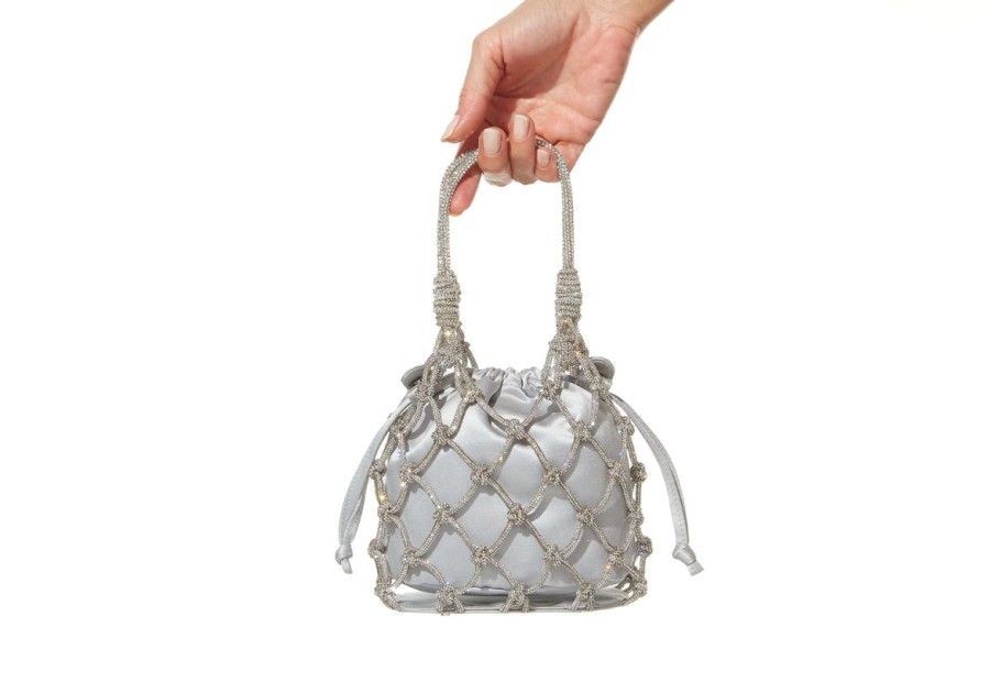 Handbags Judith Leiber | Sparkle Net Pouch Silver